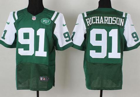 Nike New York Jets 91 Sheldon Richardson Green Elite NFL Jerseys