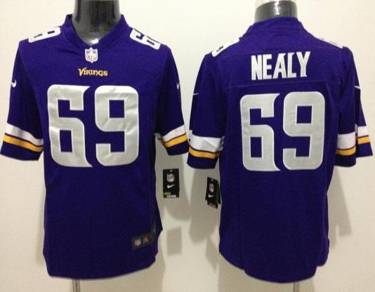 Nike Minnesota Vikings #69 Spencer Nealy Purple Game NFL Jerseys