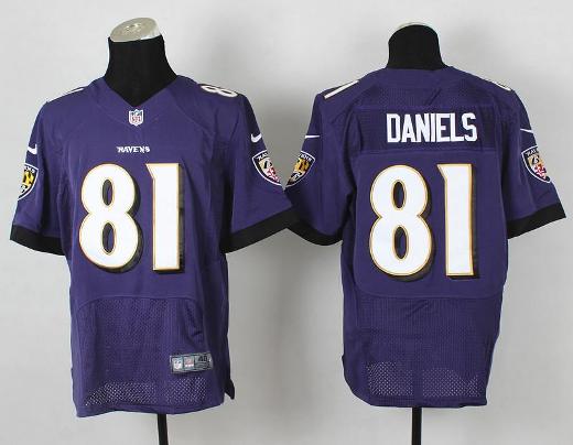 Nike Baltimore Ravens 81 Owen Daniels Purple Elite NFL Jerseys