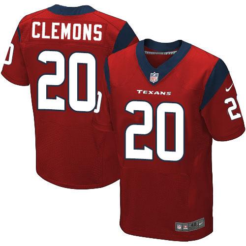 Nike Houston Texans #20 Chris Clemons Red Elite NFL Jerseys