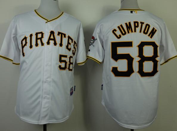 Pittsburgh Pirates 58 Brandon Cumpton White MLB Jerseys