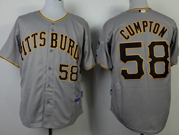 Pittsburgh Pirates 58 Brandon Cumpton Grey MLB Jerseys