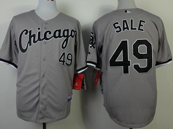 Chicago White Sox 49 Chris Sale Grey MLB Jerseys
