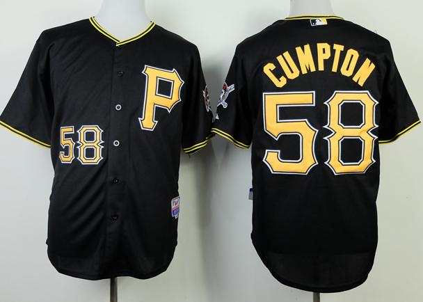 Pittsburgh Pirates 58 Brandon Cumpton Black MLB Jerseys