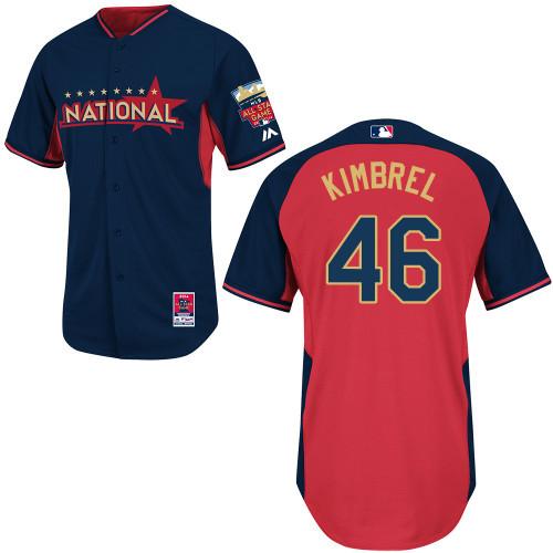 2014 All-Star Game National League Atlanta Braves 46 Craig Kimbrel Red Blue MLB Jerseys