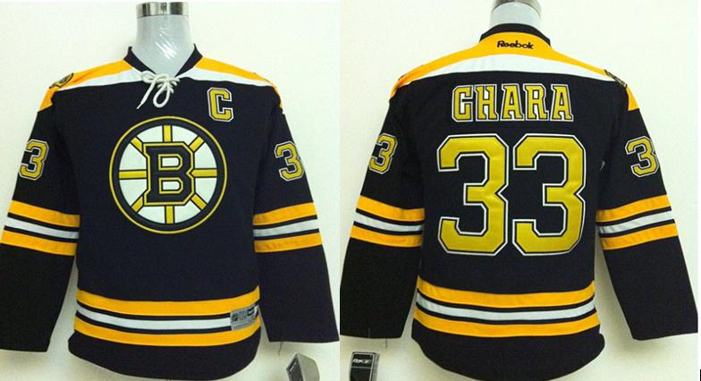 Kids Boston Bruins 33 Zdeno Chara Black NHL Hockey Jerseys