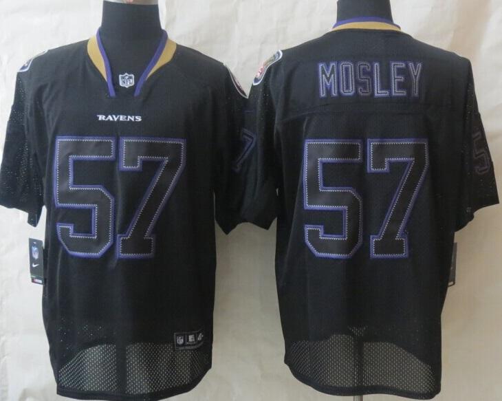 Nike Baltimore Ravens 57 C.J. Mosley Lights Out Black Elite NFL Jerseys