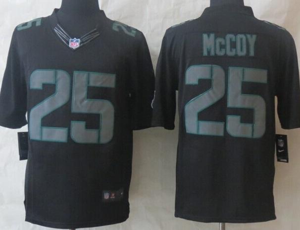 Nike Philadelphia Eagles 25 LeSean McCoy Black Impact LIMITED NFL Jerseys