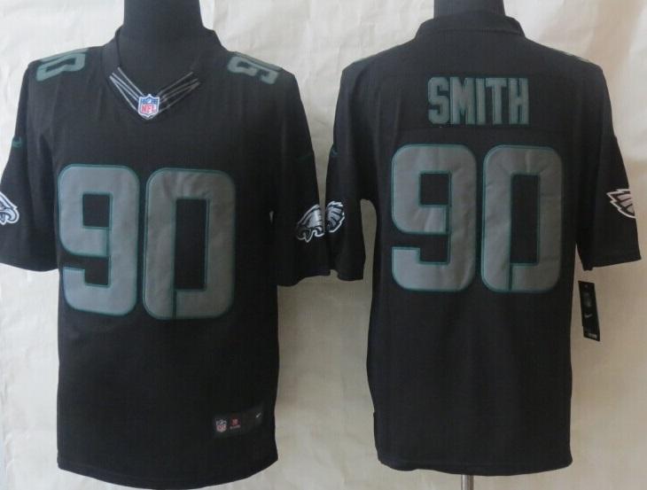 Nike Philadelphia Eagles #90 Marcus Smith Black Impact LIMITED NFL Jerseys