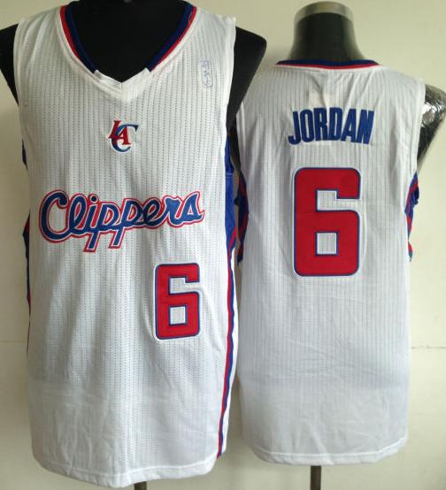 Los Angeles Clippers 6 Deandre Jordan White Revolution 30 NBA Jerseys