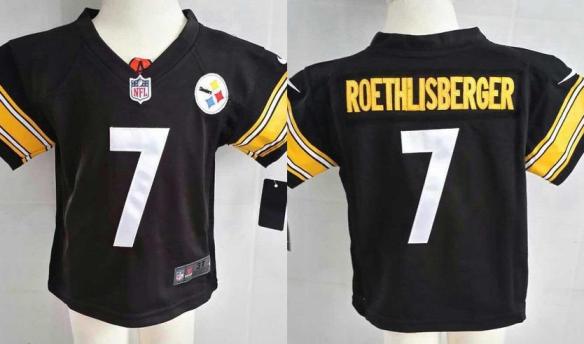 Baby Nike Pittsburgh Steelers 7 Ben Roethlisberger Black NFL Jerseys