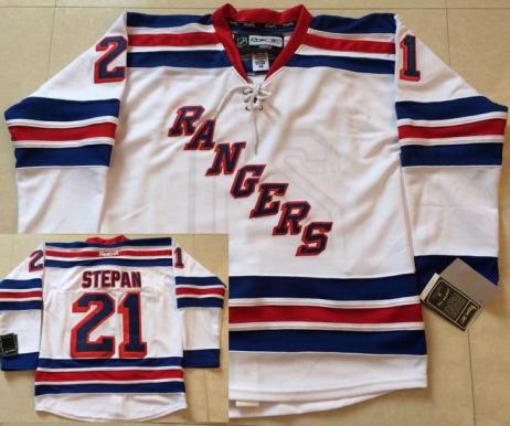 New York Rangers 21 Derek Stepan White NHL Jerseys