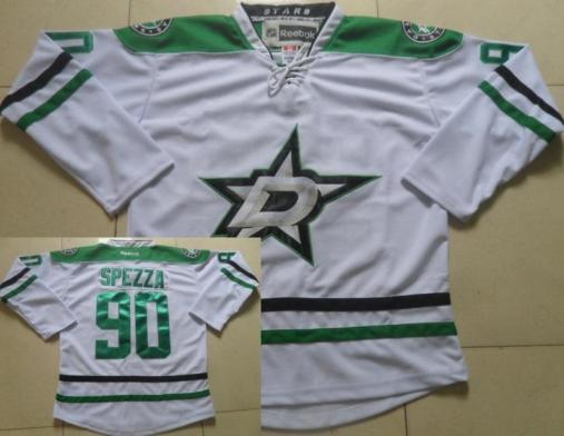 Dallas Stars 90 Jason Spezza White NHL Jerseys