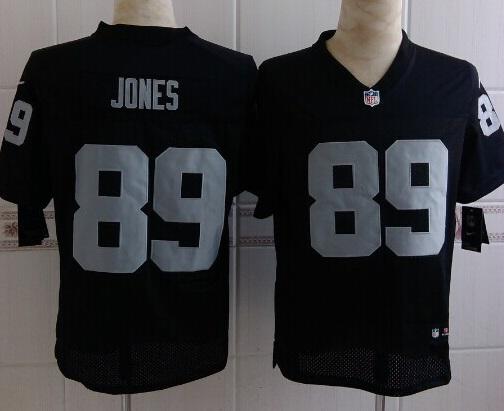 Nike Oakland Raiders #89 James Jones Black Elite NFL Jerseys