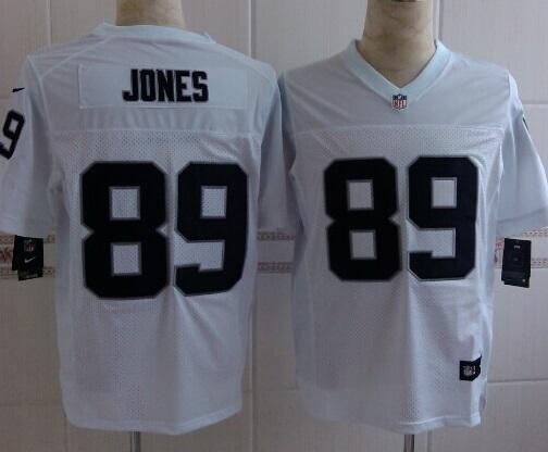 Nike Oakland Raiders #89 James Jones White Elite NFL Jerseys