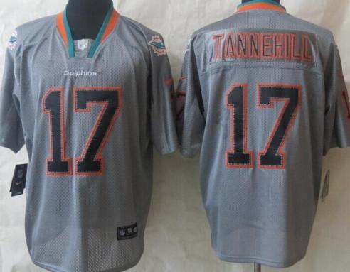Nike Miami Dolphins 17 Ryan Tannehill Lights Out Grey Elite NFL Jerseys