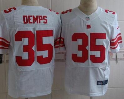 Nike New York Giants 35 Quintin Demps White Elite NFL Jerseys