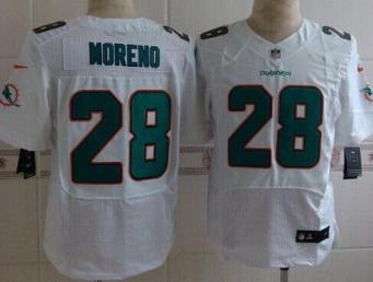 Nike Miami Dolphins 28 Knowshon Moreno White Elite NFL Jerseys