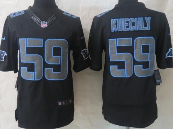 Nike Carolina Panthers #59 Luke Kuechly Black Impact LIMITED NFL Jerseys
