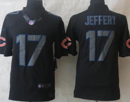 Nike Chicago Bears 17 Alshon Jeffery Black Impact LIMITED NFL Jerseys