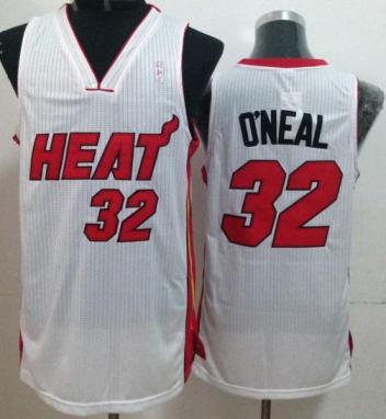 Miami Heat 32 Shaquille O'Neal White Revolution 30 NBA Jerseys