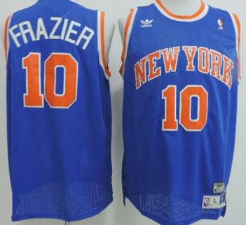 New York Knicks #10 Walt Frazier Soul Swingman Blue NBA Jersey