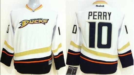 Anaheim Ducks 10 Corey Perry White NHL Hockey Jerseys