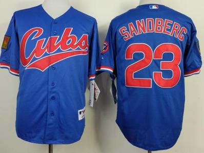 Chicago Cubs 23 Ryne Sandberg Blue Throwback MLB Jerseys Chicago Cubs 23 Ryne Sandberg Blue Throwback MLB Jerseys