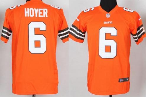 Kids Nike Cleveland Browns 6 Brian Hoyer Orange NFL Jersey