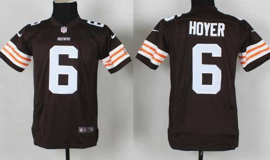 Kids Nike Cleveland Browns 6 Brian Hoyer Brown NFL Jersey