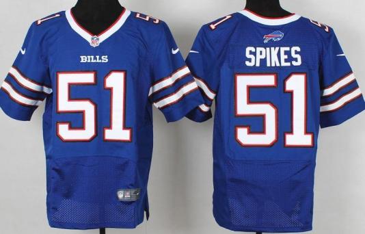 Nike Buffalo Bills 51 Brandon Spikes Blue Elite NFL Jerseys