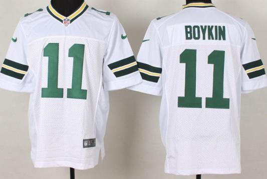 Nike Green Bay Packers 11 Jarrett Boykin White Elite NFL Jerseys