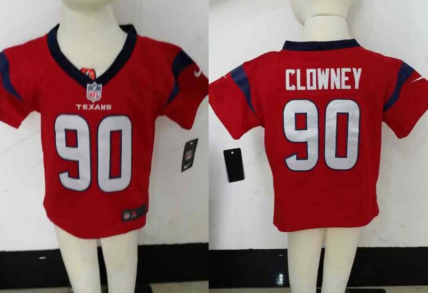 Baby Nike Houston Texans 90 Jadeveon Clowney Red NFL Jerseys