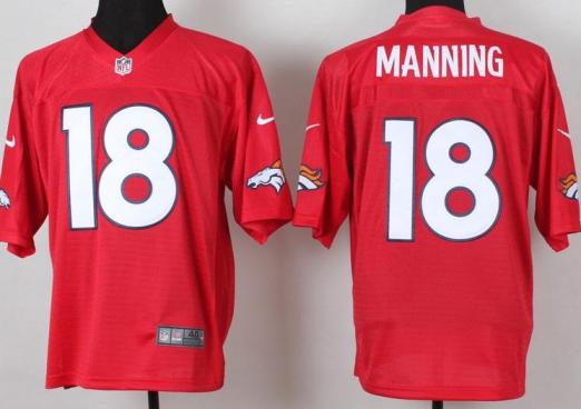 Nike Denver Broncos 18 Peyton Manning Elite Red QB NFL Jerseys