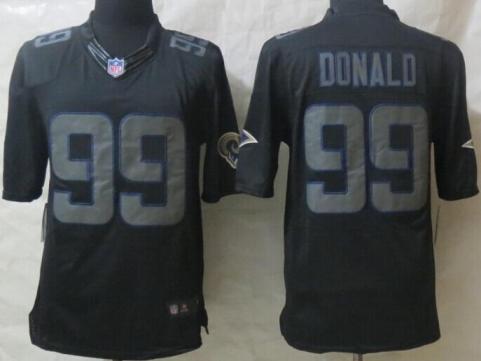 Nike St. Louis Rams 99 Aaron Donald Black Impact LIMITED NFL Jerseys
