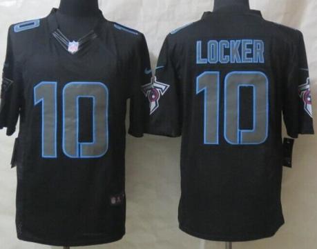 Nike Tennessee Titans 10 Jake Locker Black Impact LIMITED NFL Jerseys