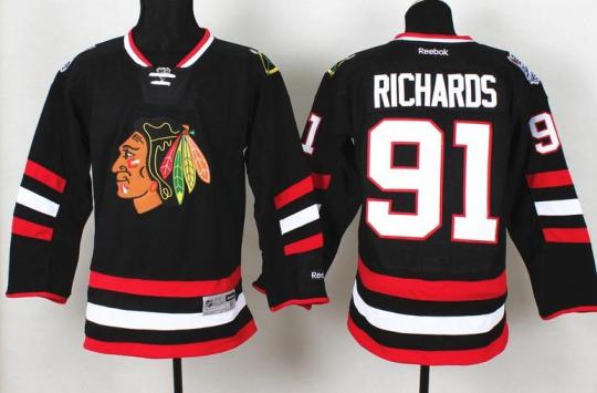 Chicago Blackhawks 91 Brad Rchards Black NHL Jerseys