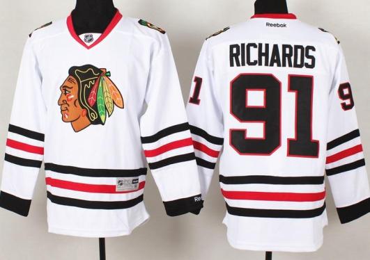 Chicago Blackhawks 91 Brad Rchards White NHL Jerseys