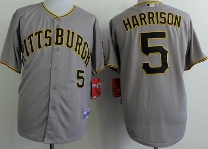 Pittsburgh Pirates 5 Josh Harrison Grey Cool Base MLB Jerseys