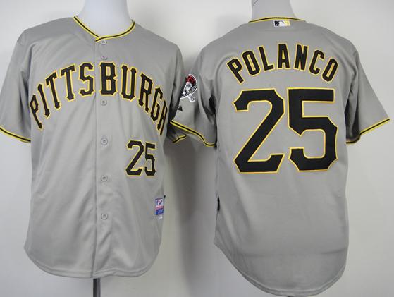 Pittsburgh Pirates 25 Gregory Polanco Grey Cool Base MLB Jerseys