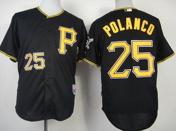 Pittsburgh Pirates 25 Gregory Polanco Black Cool Base MLB Jerseys