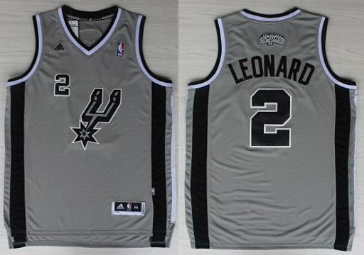 San Antonio Spurs 2 Kawhi Leonard Grey Revolution 30 Swingman NBA Jerseys