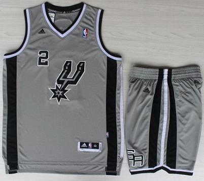 San Antonio Spurs 2 Kawhi Leonard Grey Revolution 30 Swingman NBA Jersey Short Suits
