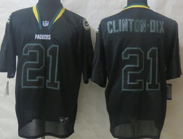 Nike Green Bay Packers 21 Ha Ha Clinton-Dix Lights Out Black Elite NFL Jerseys