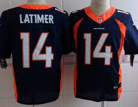 Nike Denver Broncos 14 Cody Latimer Blue Elite NFL Jerseys