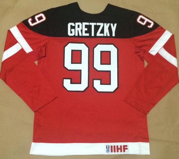 Canada Olympic 100th Anniversary 99 Gretzky Red Hockey Jerseys
