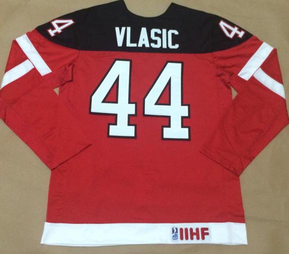 Canada Olympic 100th Anniversary 44 Vlasic Red Hockey Jerseys