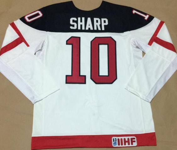 Canada Olympic 100th Anniversary 10 Patrick Sharp White Hockey Jerseys