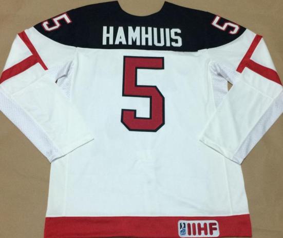 Canada Olympic 100th Anniversary 5 Dan Hamhuis White Hockey Jerseys