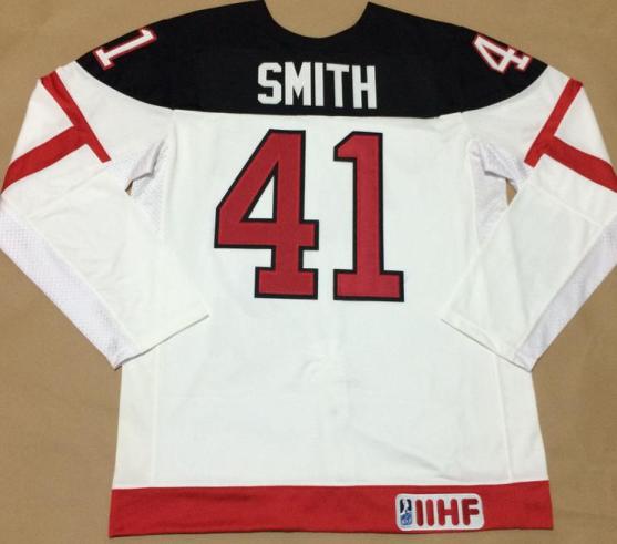 Canada Olympic 100th Anniversary 41 Mike Smith White Hockey Jerseys